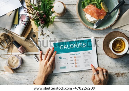 Calories Nutrition Food Exercise Concept Royalty-Free Stock Photo #478226209
