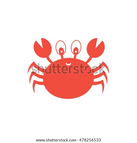 red crab vector icon