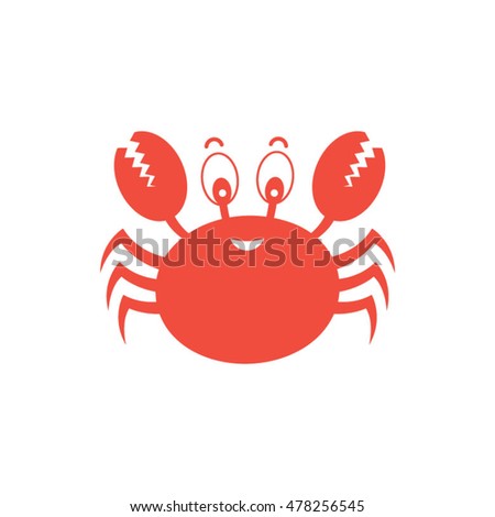 red crab vector icon