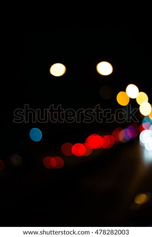 Bokeh Backgrounds at Night in Thailand