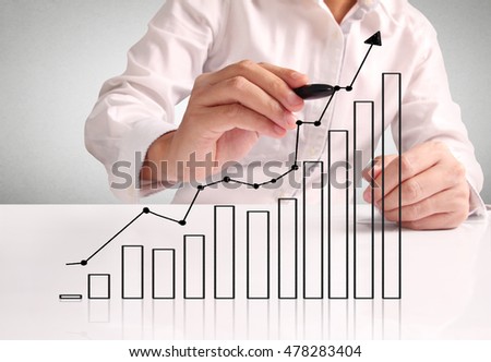 hand drawing a chart show