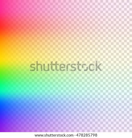 Transparent blurred background. Rainbow colored vector illustration on transparent background