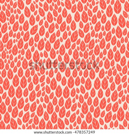 Seamless vector floral coral pattern. Retro background. Ornament can be used as wallpaper. Vector illustration.