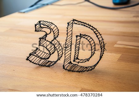 3D plastic letters with 3d pen