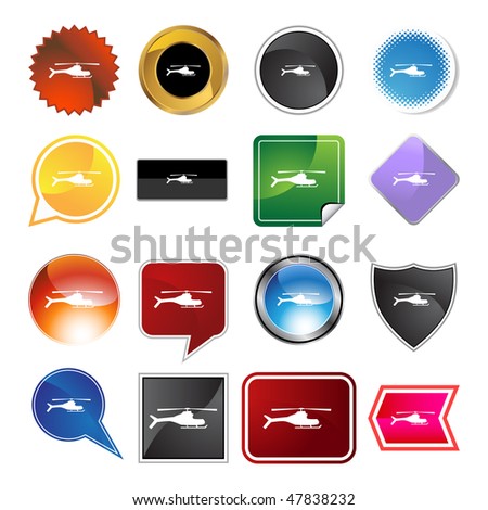 Helicopter icon isolated on a white background.