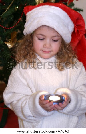 christmas Santa and candle