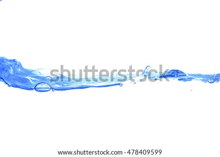 Clear water waves , Clear Blue Water Splashing, Ripples and Waves