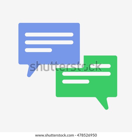 Message icons. Flat vector stock illustration