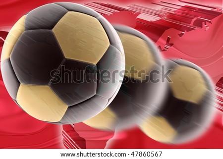 Flag of Morocco, national country symbol illustration wavy sports soccer football