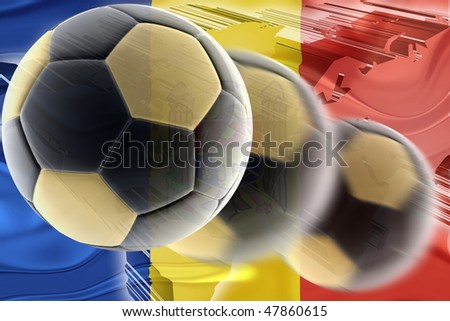 Flag of Moldova, national country symbol illustration wavy sports soccer football