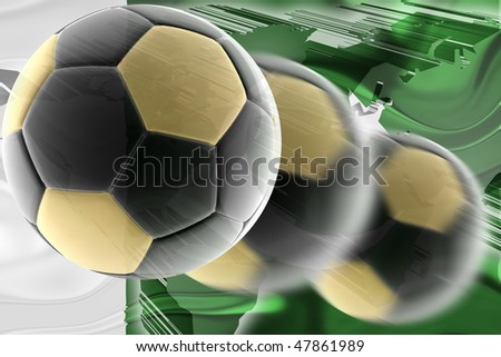 Flag of Pakistan, national country symbol illustration wavy sports soccer football