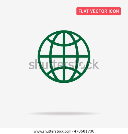 Globe icon. Vector concept illustration for design.