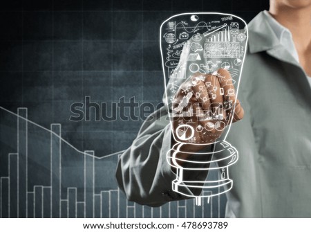Woman sketching business ideas 