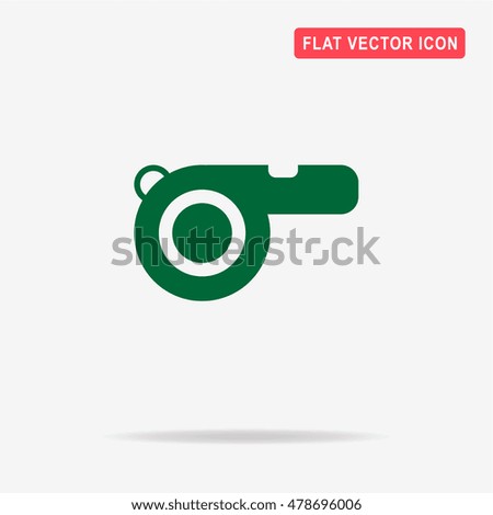 Whistle icon. Vector concept illustration for design.