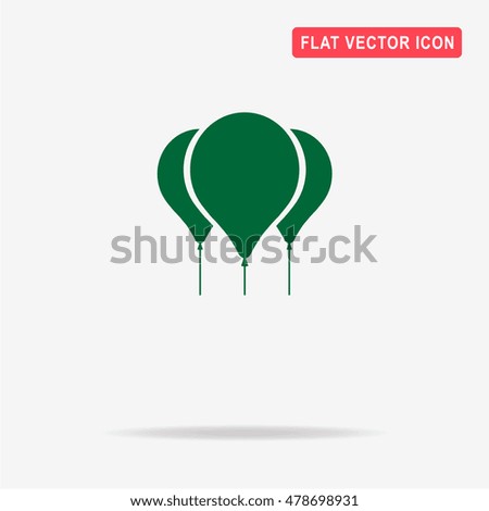 Balloons icon. Vector concept illustration for design.