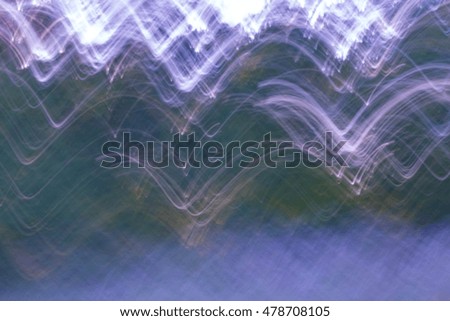 Motion blurred foliage and forest. Natural abstract background with blurry forest photographed with moving camera.