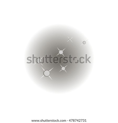 Nebula icon in black monochrome style isolated on white background. Space symbol. Vector illustration