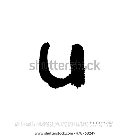 Alphabet & number / handwriting - vector