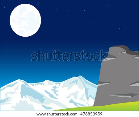 Moon landscape in mountain