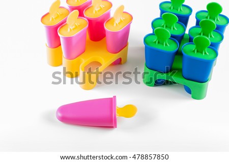 popsicle cups on a white background