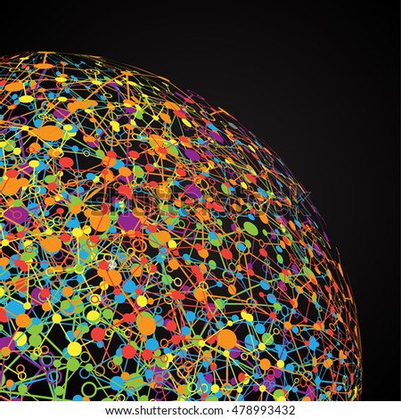Colorful abstract globe, vector illustration