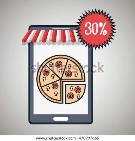 smartphone pizza discount icon