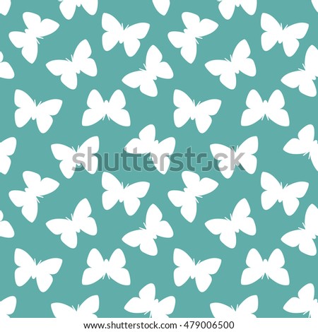 Seamless pattern with butterfly. Cartoon pastel colors illustration in vector