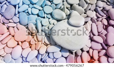 Colorful sea stones background. Decorative wallpaper for desktop, mobile devices