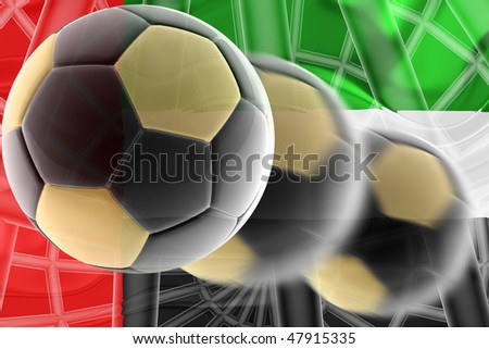 Flag of UAE, national symbol illustration clipart wavy sports soccer football