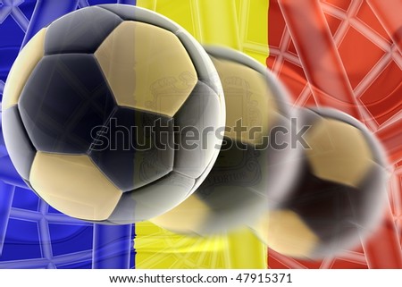 Flag of Andorra, national country symbol illustration wavy sports soccer football
