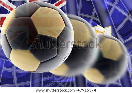 Flag of Anguilla , national country symbol illustration wavy sports soccer football