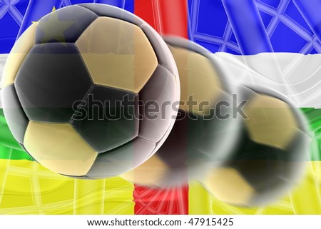 Flag of Central African Republic , national country symbol illustration wavy sports soccer football