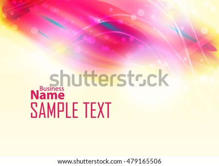 Color abstract background for business card, banner or template. Background with waves. Illustration of abstract background with bright element
