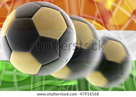 Flag of India, national country symbol illustration wavy sports soccer football