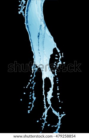 Water splash isolated on  background,water