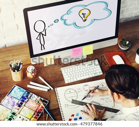 Creative Person Light Bulb Graphic Concept