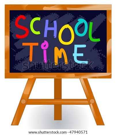School time message over blackboard