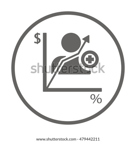 Business graph icon,vector.