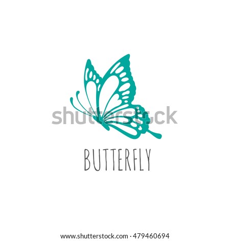 butterfly logo graphic design concept. Editable butterfly element, can be used as logotype, icon, template in web and print 