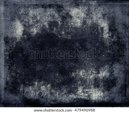 Old Fabric Background. Blue Grunge Abstract Texture 