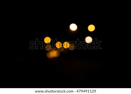 Bokeh lights street in city 