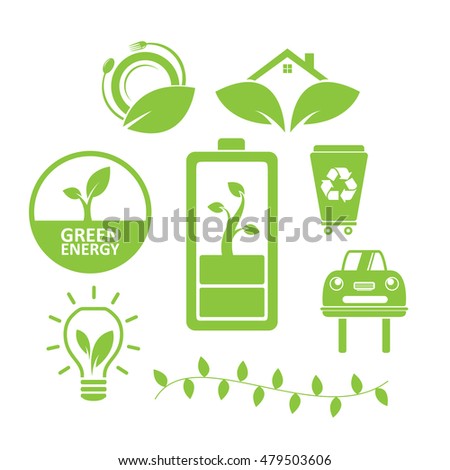 Green Environment Icons Set