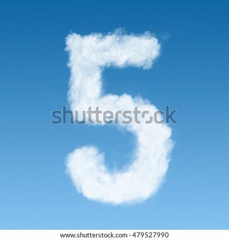 clouds in shape of figure five