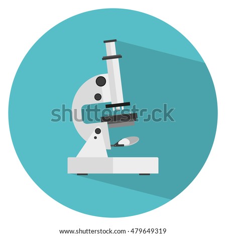 Microscope Icon . Microscope Icon Art. Microscope Icon Picture. Microscope Icon Image. Microscope Icon Flat. Microscope icon app. Microscope design. Flat circle icon with long shadow