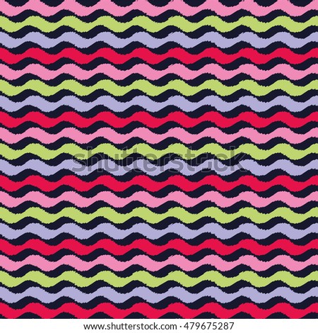 Seamless vector background with waves. Print. Repeating background. Cloth design, wallpaper.