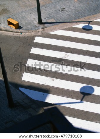 pedestrian crossing from above