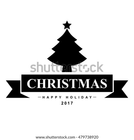 Merry Christmas and Happy New Year typographic background,vector eps10