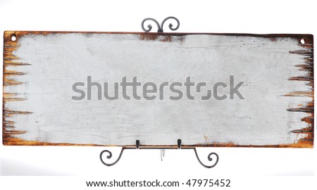 blank old antique wooden sign