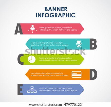 Flat banner infographics elements that you can use for layout business template.