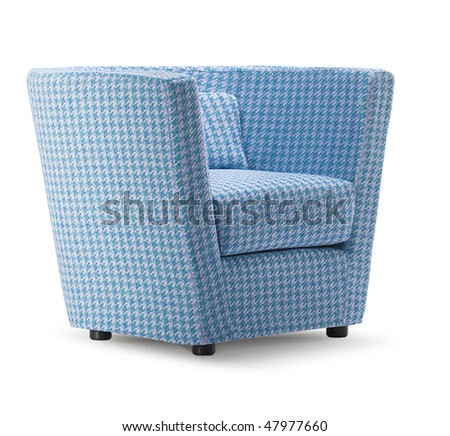 blue modern armchair